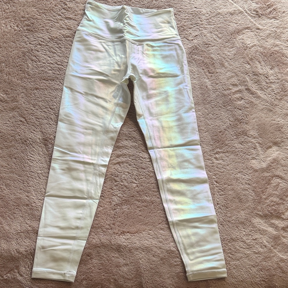 Zyia White Iridescent Leggings